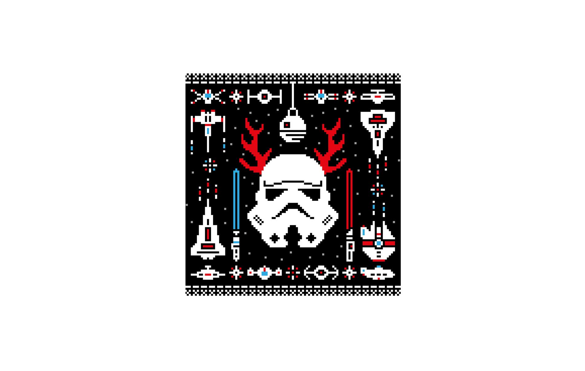 detaglio grafica Star Wars ugly sweater