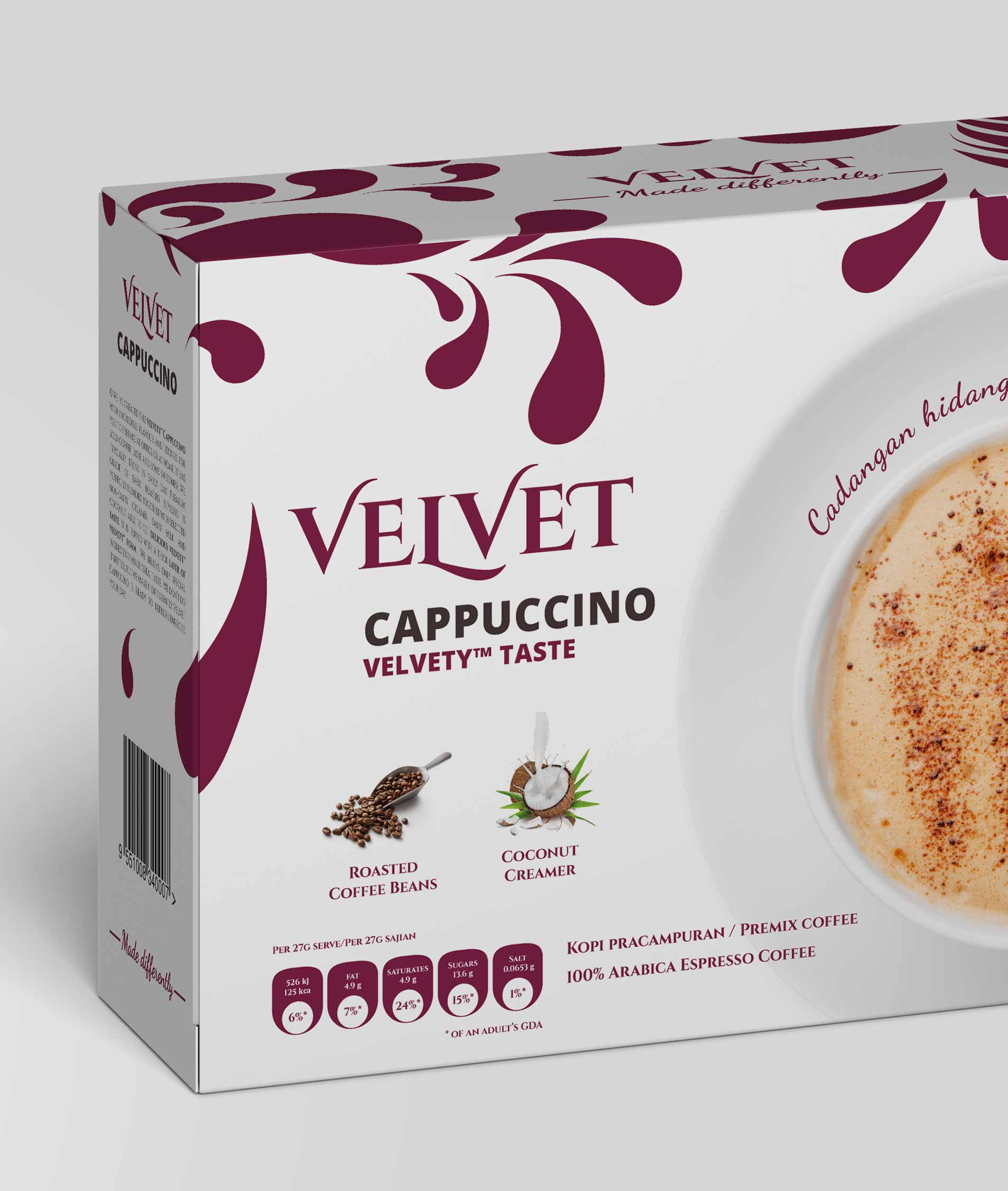 packaging box cappuccino design