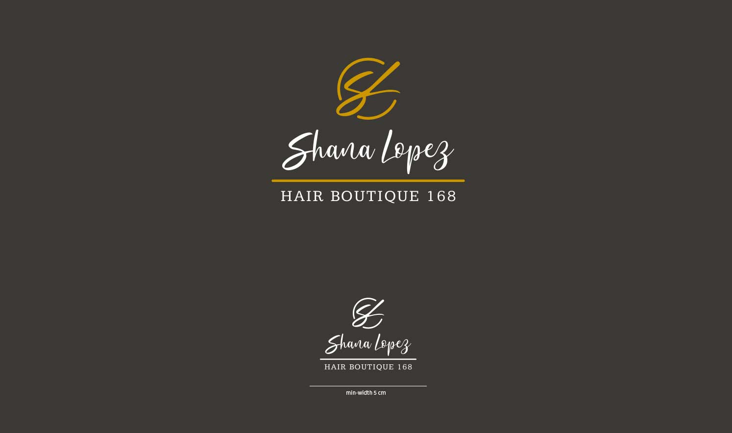 design brand identity hair boutique formato orizzontale