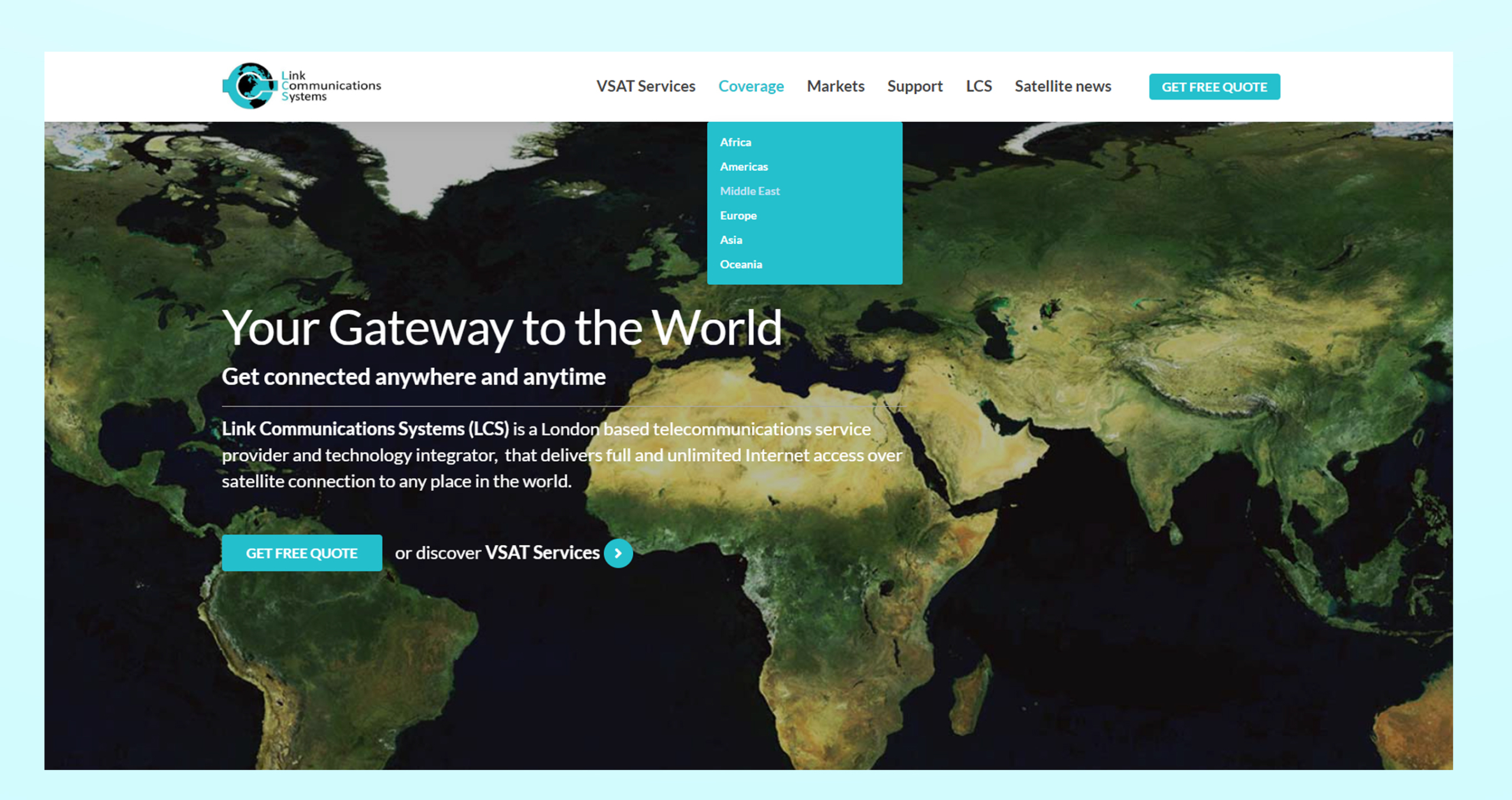 creazione sitoweb wordpress londra comunicazioni satellitari