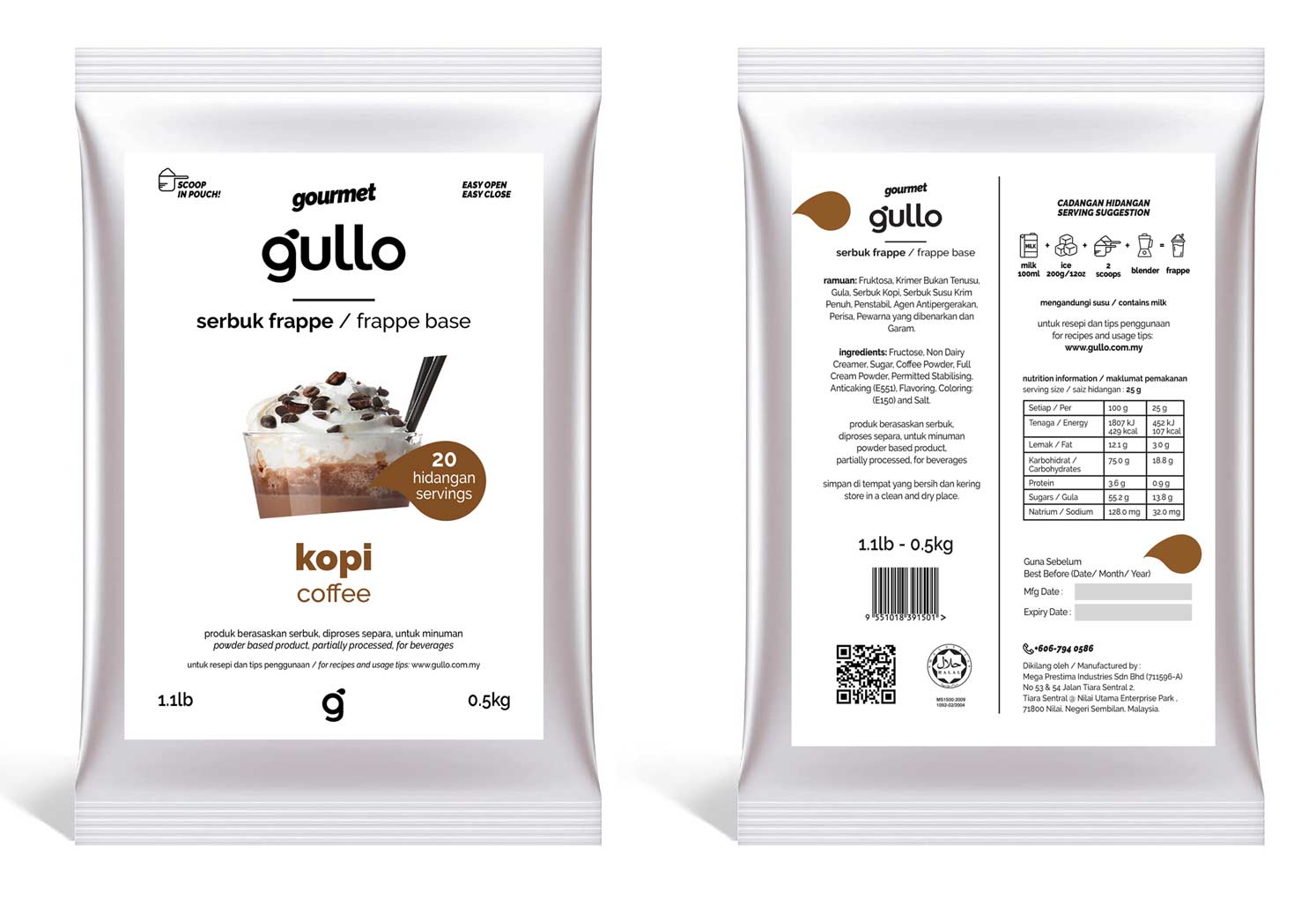 packaging design professionale retro etichetta ingredienti bevande frappe